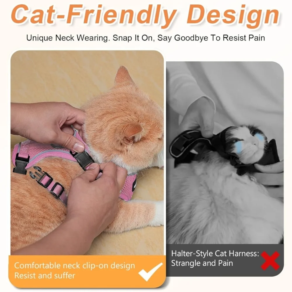 🌺 2/$20. NWT Halypet Cat Harness and Leash Set, Medium (D5)